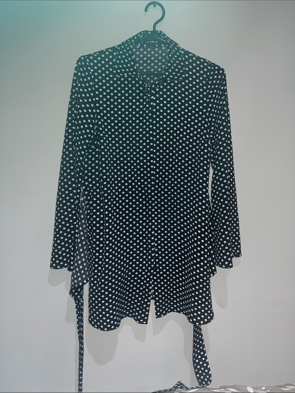 Jaded London Black and White Polka Dot Tunic